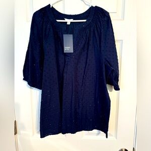 3/4 Crown & Ivy XXL blouse with beads